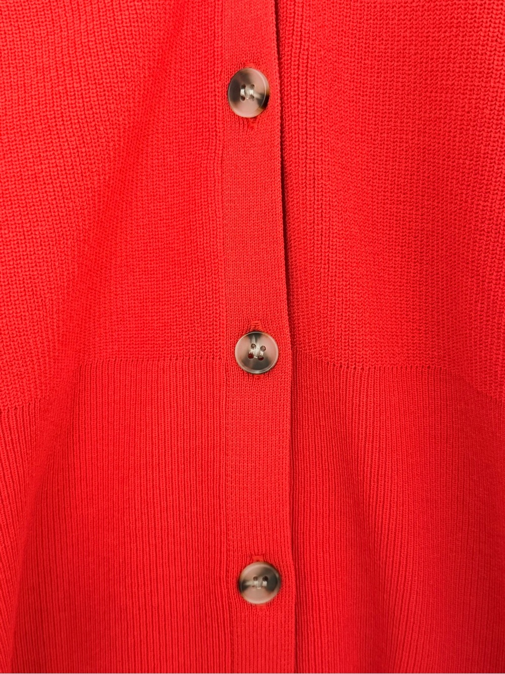 Ann Taylor Factory Cajun Red Button Up Cardigan - Picture 2 of 3